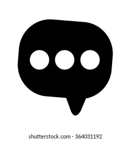 Speech bubble icon Illustration symbol design