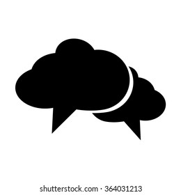 Speech bubble icon Illustration symbol design