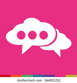 Speech bubble icon Illustration symbol design