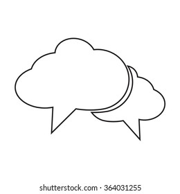 Speech bubble icon Illustration symbol design
