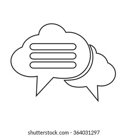 Speech bubble icon Illustration symbol design