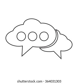 Speech bubble icon Illustration symbol design