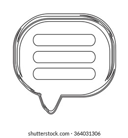 Speech bubble icon Illustration symbol design