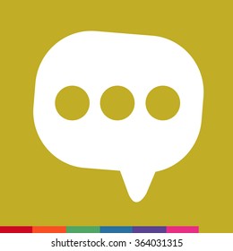 Speech bubble icon Illustration symbol design
