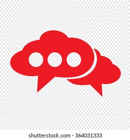 Speech bubble icon Illustration symbol design