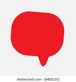 Speech bubble icon Illustration symbol design