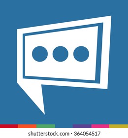 Speech bubble icon Illustration symbol design