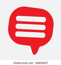 Speech bubble icon Illustration symbol design
