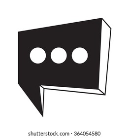 Speech bubble icon Illustration symbol design