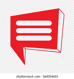 Speech bubble icon Illustration symbol design