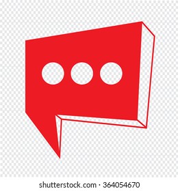 Speech bubble icon Illustration symbol design