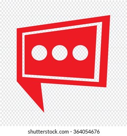 Speech bubble icon Illustration symbol design