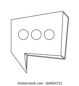 Speech bubble icon Illustration symbol design