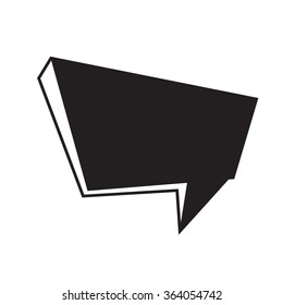Speech bubble icon Illustration symbol design