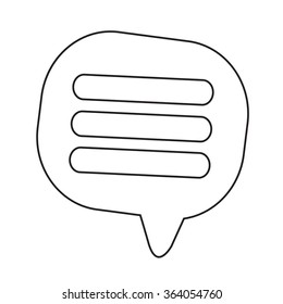 Speech bubble icon Illustration symbol design