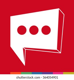Speech bubble icon Illustration symbol design