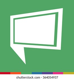 Speech bubble icon Illustration symbol design