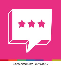 Speech bubble icon Illustration symbol design