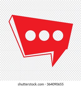 Speech bubble icon Illustration symbol design