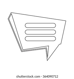 Speech bubble icon Illustration symbol design