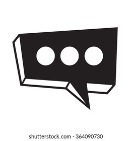 Speech bubble icon Illustration symbol design