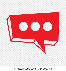 Speech bubble icon Illustration symbol design