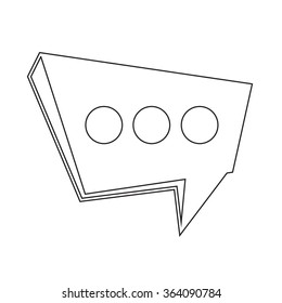 Speech bubble icon Illustration symbol design