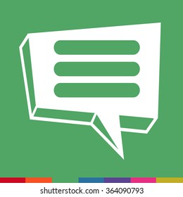 Speech bubble icon Illustration symbol design