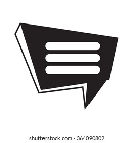 Speech bubble icon Illustration symbol design