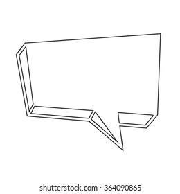 Speech bubble icon Illustration symbol design