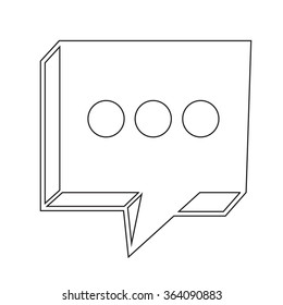 Speech bubble icon Illustration symbol design