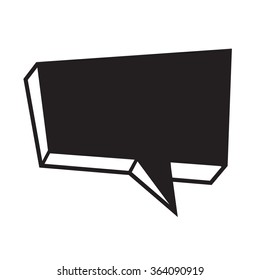 Speech bubble icon Illustration symbol design