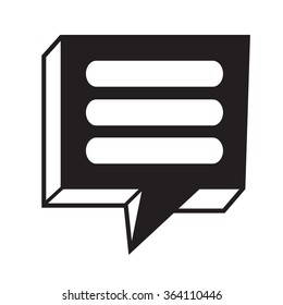 Speech bubble icon Illustration symbol design