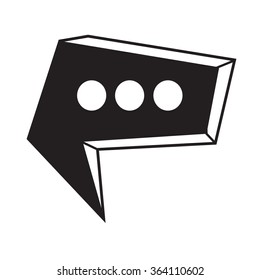 Speech bubble icon Illustration symbol design