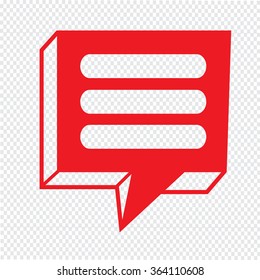 Speech bubble icon Illustration symbol design