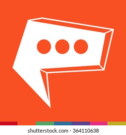 Speech bubble icon Illustration symbol design