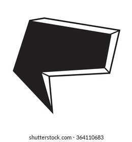 Speech bubble icon Illustration symbol design