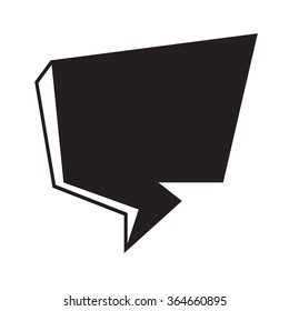 Speech bubble icon Illustration symbol design