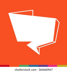 Speech bubble icon Illustration symbol design