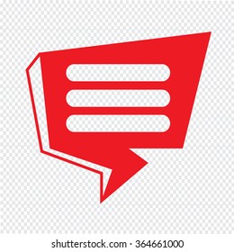 Speech bubble icon Illustration symbol design