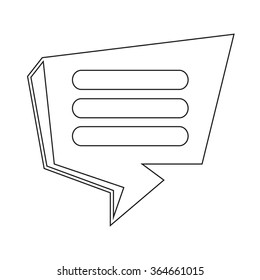 Speech bubble icon Illustration symbol design