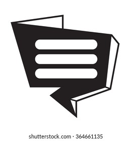 Speech bubble icon Illustration symbol design
