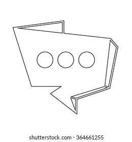 Speech bubble icon Illustration symbol design
