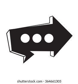 Speech bubble icon Illustration symbol design