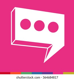 Speech bubble icon Illustration symbol design