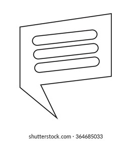 Speech bubble icon Illustration symbol design