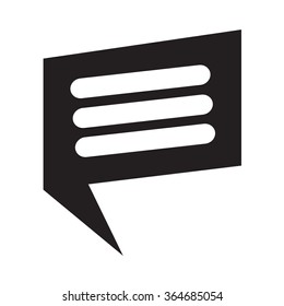 Speech bubble icon Illustration symbol design