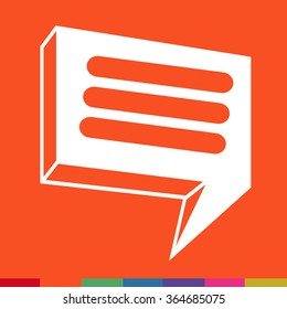 Speech bubble icon Illustration symbol design
