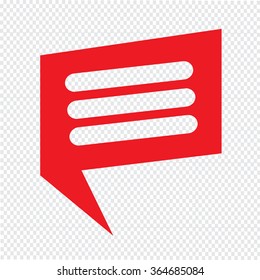 Speech bubble icon Illustration symbol design