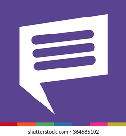 Speech bubble icon Illustration symbol design